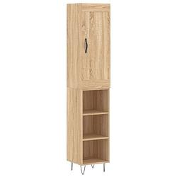 Foto van Vidaxl hoge kast 34,5x34x180 cm bewerkt hout sonoma eikenkleurig