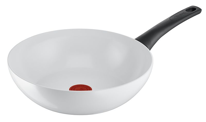 Foto van Tefal c41719 wokpan 28 cm ceramic control wokpan grijs