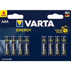 Foto van Varta - pack van 8 alkalinebatterijen energie aaa (lr03) 1,5v