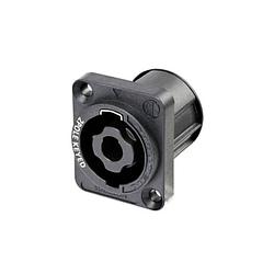 Foto van Neutrik nl2mpxx luidsprekerconnector flensbus, contacten recht aantal polen: 2 zwart 1 stuk(s)