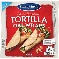 Foto van Santa maria tortilla oat medium 6 stuks 240g bij jumbo