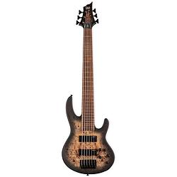 Foto van Esp ltd d-6 bp black natural burst satin 6-snarige elektrische basgitaar