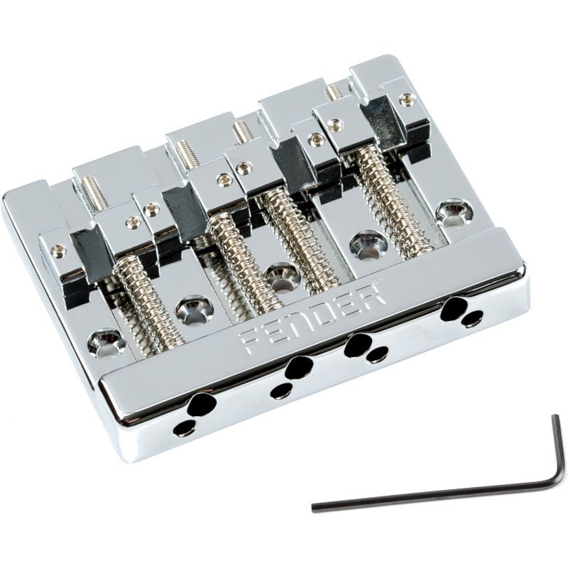 Foto van Fender himass 4-string bass bridge assembly with zinc saddles