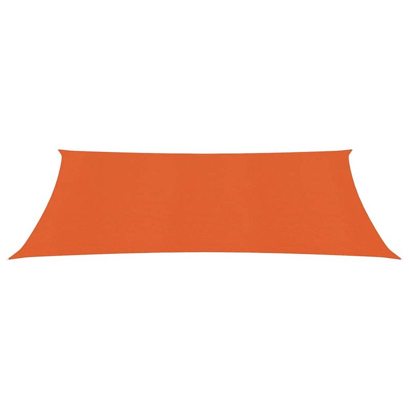 Foto van The living store schaduwdoek hdpe - 2 x 5 m - oranje - rechthoekig