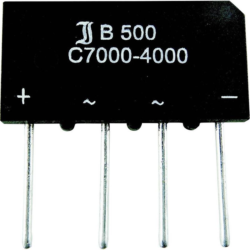 Foto van Tru components tc-b250c3700a bruggelijkrichter sil-4 600 v 3.7 a eenfasig