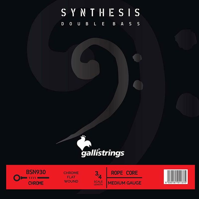 Foto van Galli strings synthesis bsn930 medium flatwound snarenset voor 3/4 contrabas