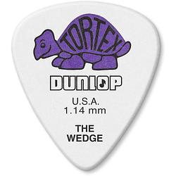 Foto van Dunlop 424p114 tortex wedge pick 1.14 mm plectrumset (12 stuks)