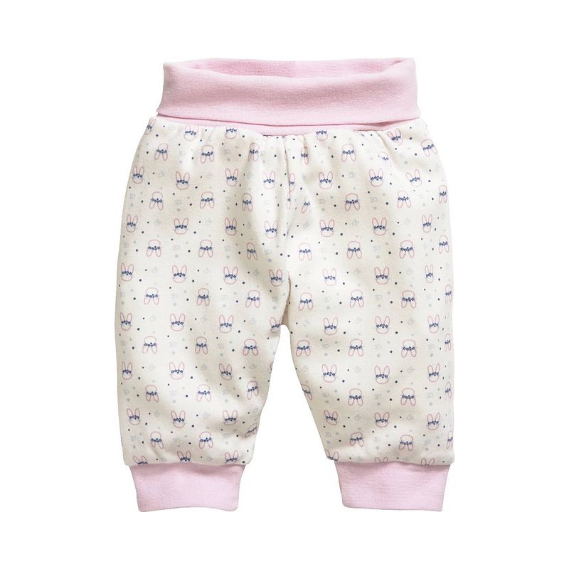 Foto van Schnizler babybroek interlock roze konijn maat 56