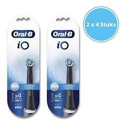 Foto van Oral-b io ultimate clean - opzetborstels voor elektrische tandenborstel - zwart - 4 x 2 stuk(s)