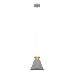 Foto van Eglo twicken hanglamp - e27 - ø 22 cm - grijs/goud -staal