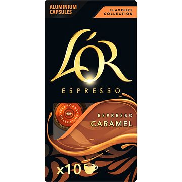 Foto van L'sor espresso caramel smaak 10 capsules 52g bij jumbo