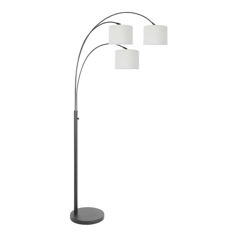 Foto van Steinhauer sparkled light vloerlamp - e27 (grote fitting) - linnenwit en zwart