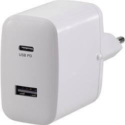 Foto van Voltcraft uc-2acx001 vc-11501480 usb-oplader thuis uitgangsstroom (max.) 3000 ma 2 x usb, usb-c bus usb power delivery (usb-pd)