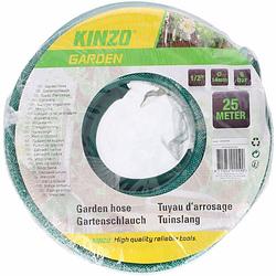 Foto van Kinzo tuinslang groen/zwart 25 meter - tuinslangen