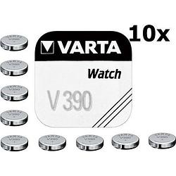 Foto van Varta v390 80mah 1.55v knoopcel batterij - 10 stuks