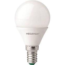 Foto van Megaman lg2605.5 e14 2800k led-lamp energielabel f (a - g) e14 kogel 5.5 w = 40 w warmwit (ø x l) 45 mm x 83.00 mm 1 stuk(s)