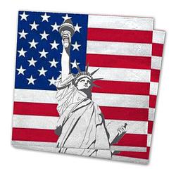 Foto van 20x amerika/verenigde staten landen thema servetten 33 x 33 cm - feestservetten