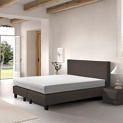 Foto van 2-persoons boxspring cloud chill - antraciet 180x210 cm - pocketvering - inclusief topper - dekbed-discounter.nl