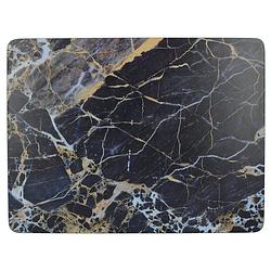 Foto van Creative tops placemats navy marble 30 x 23 cm kurk navy 6 stuks