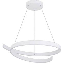 Foto van Moderne hanglamp victoria - l:66cm - led - metaal - wit