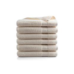 Foto van Seashell hotel handdoek - 6 stuks - cream - 70x140cm