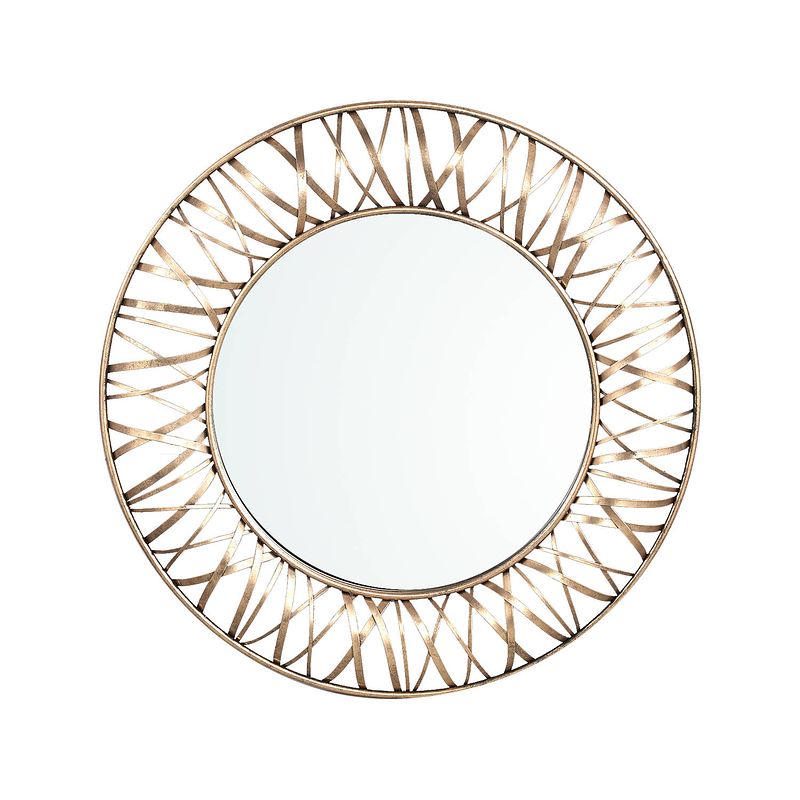 Foto van Ptmd eresa gold iron mirror wide spray border round l