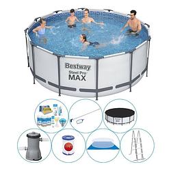 Foto van Bestway steel pro max rond 366x122 cm - zwembad pakket