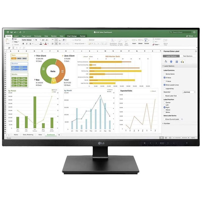 Foto van Lg electronics 27bn65yp-b lcd-monitor 68.6 cm (27 inch) energielabel e (a - g) 1920 x 1080 pixel full hd 5 ms dvi, hdmi, usb 3.2 gen 1 (usb 3.0), hoofdtelefoon