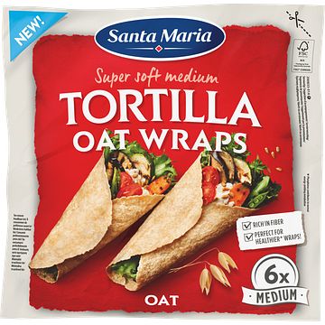 Foto van Santa maria tortilla oat medium 6 stuks 240g bij jumbo