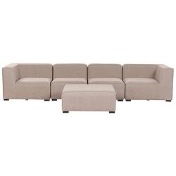 Foto van Beliani arezzo - loungeset-beige-polyester