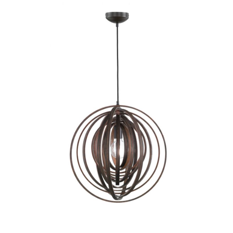 Foto van Moderne hanglamp boolan - aluminium - bruin