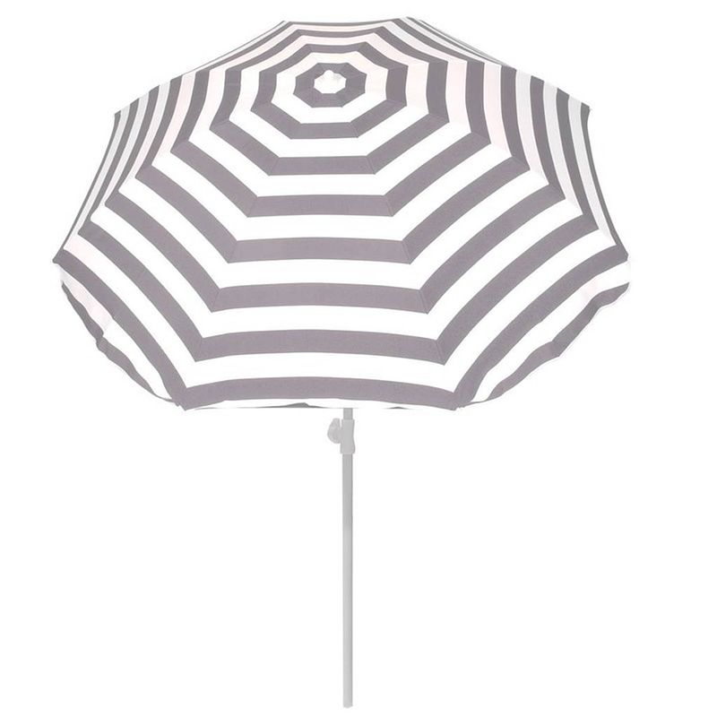 Foto van Strandparasols grijs/wit 180 cm - parasols