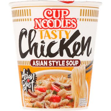 Foto van Nissin cup noodles asian style soup tasty chicken 63g bij jumbo