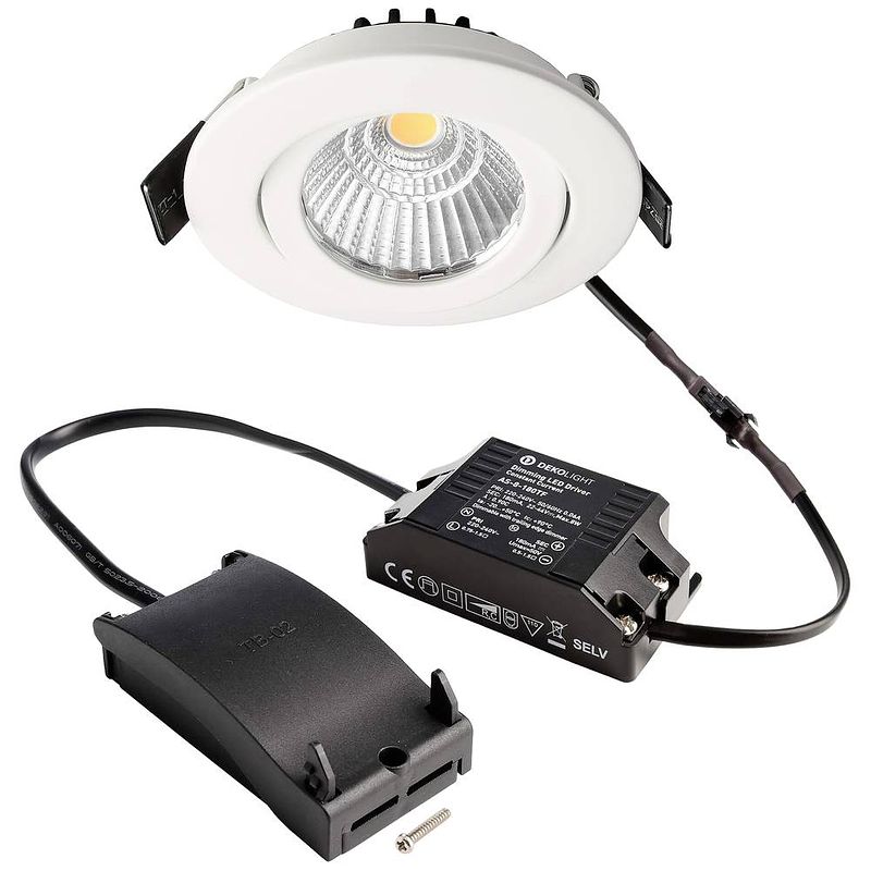 Foto van Deko light 565380 dione led-inbouwlamp energielabel: f (a - g) led led vast ingebouwd 8.50 w wit