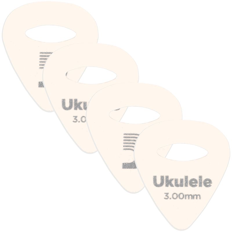 Foto van D'saddario ukulele felt picks 3.0mm 4-pack plectrumset