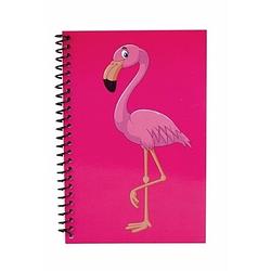 Foto van Flamingo notitieboekjes/schriftjes roze 18cm - notitieboek