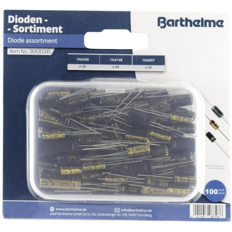 Foto van Barthelme elektrolytische condensator assortiment radiaal bedraad 20 % 100 stuk(s)