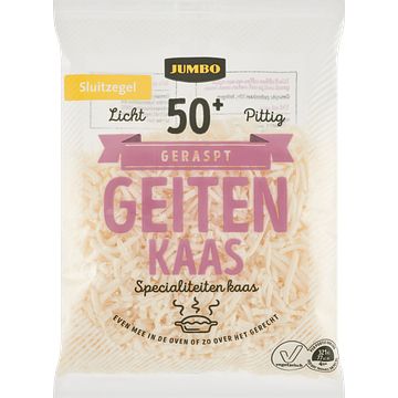 Foto van Jumbo geraspt geitenkaas 50+ 150g