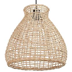 Foto van Beliani sakeni - hanglamp-beige-rotan