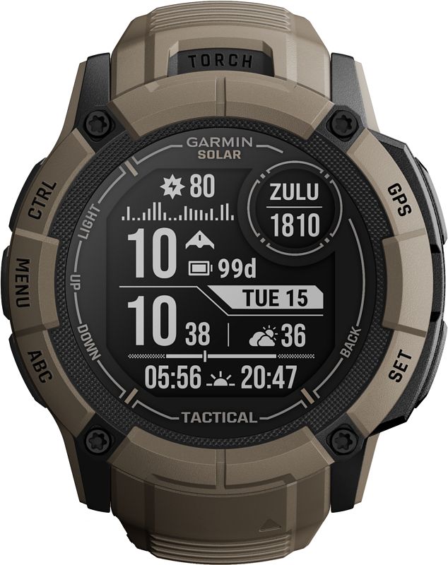 Foto van Garmin instinct 2x solar tactical edition bruin