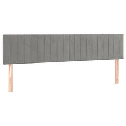 Foto van The living store hoofdbord - bed - 160 x 5 x 78/88 cm - lichtgrijs