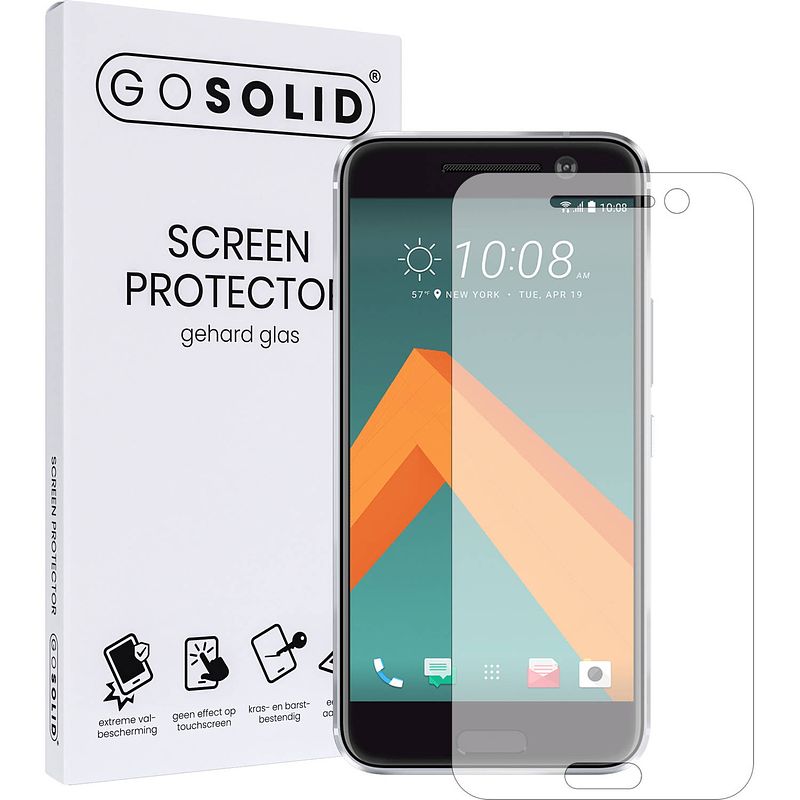 Foto van Go solid! htc 10 screenprotector gehard glas