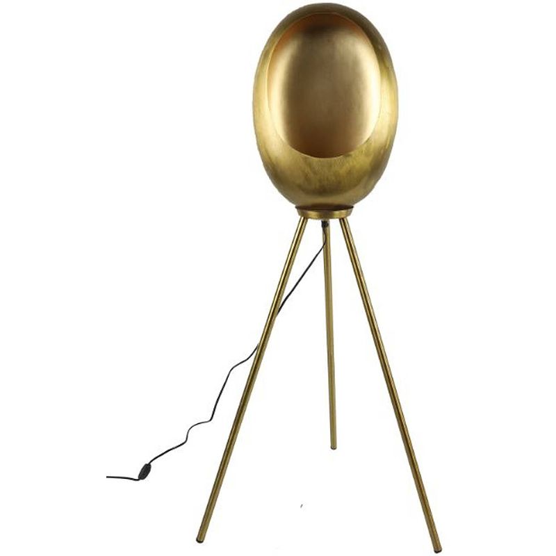 Foto van Non-branded staande lamp eggy 25w 31 x 122 cm e27 staal goud