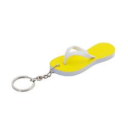 Foto van Sleutelhangers teenslippers 8 cm geel - sleutelhangers