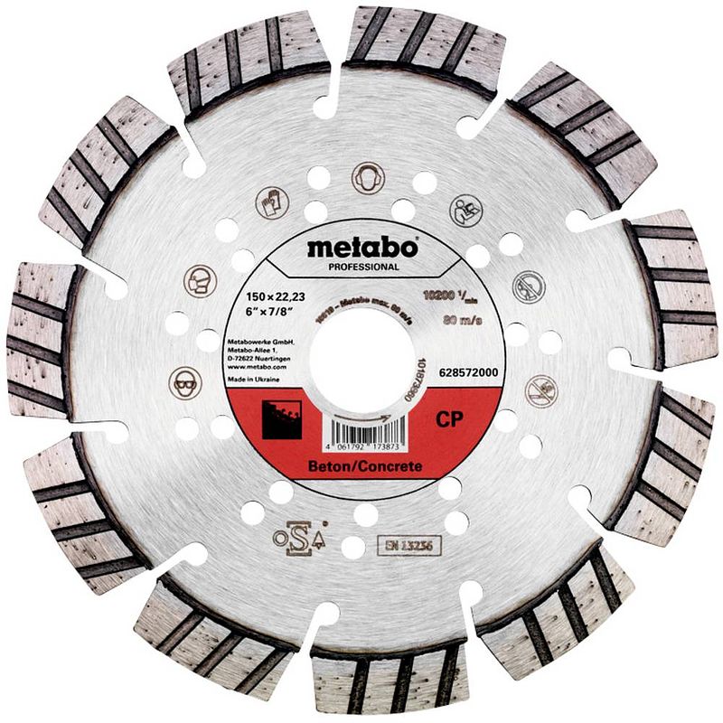 Foto van Metabo 628572000 diamanten doorslijpschijf diameter 150 mm 1 stuk(s)