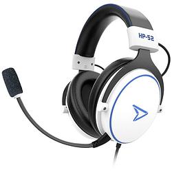 Foto van Pixminds hp-52 over ear headset kabel gamen stereo wit volumeregeling