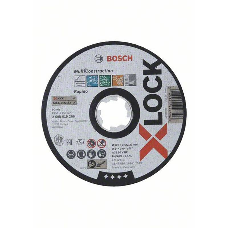 Foto van Bosch accessories bosch 2608619269 doorslijpschijf recht 125 mm 22.23 mm 1 stuk(s)