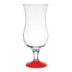 Foto van Glasmark cocktail glazen - 6x - 420 ml - rood - glas - pina colada glazen - cocktailglazen