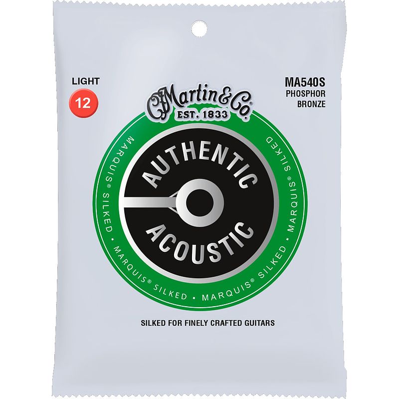 Foto van Martin strings ma540s authentic acoustic silked phosphor bronze