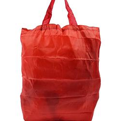 Foto van Herbruikbare tas - boodschappentas - tote bag - supersterk - nylon rood opvouwbare shopper